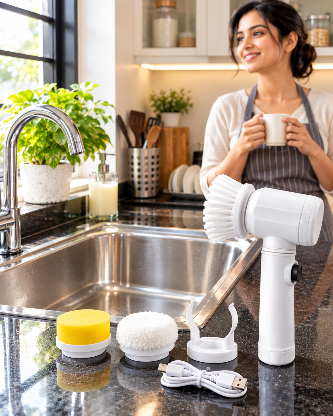 ROVIK Electric Spin Scrubber | Cordless Cleaning Brush