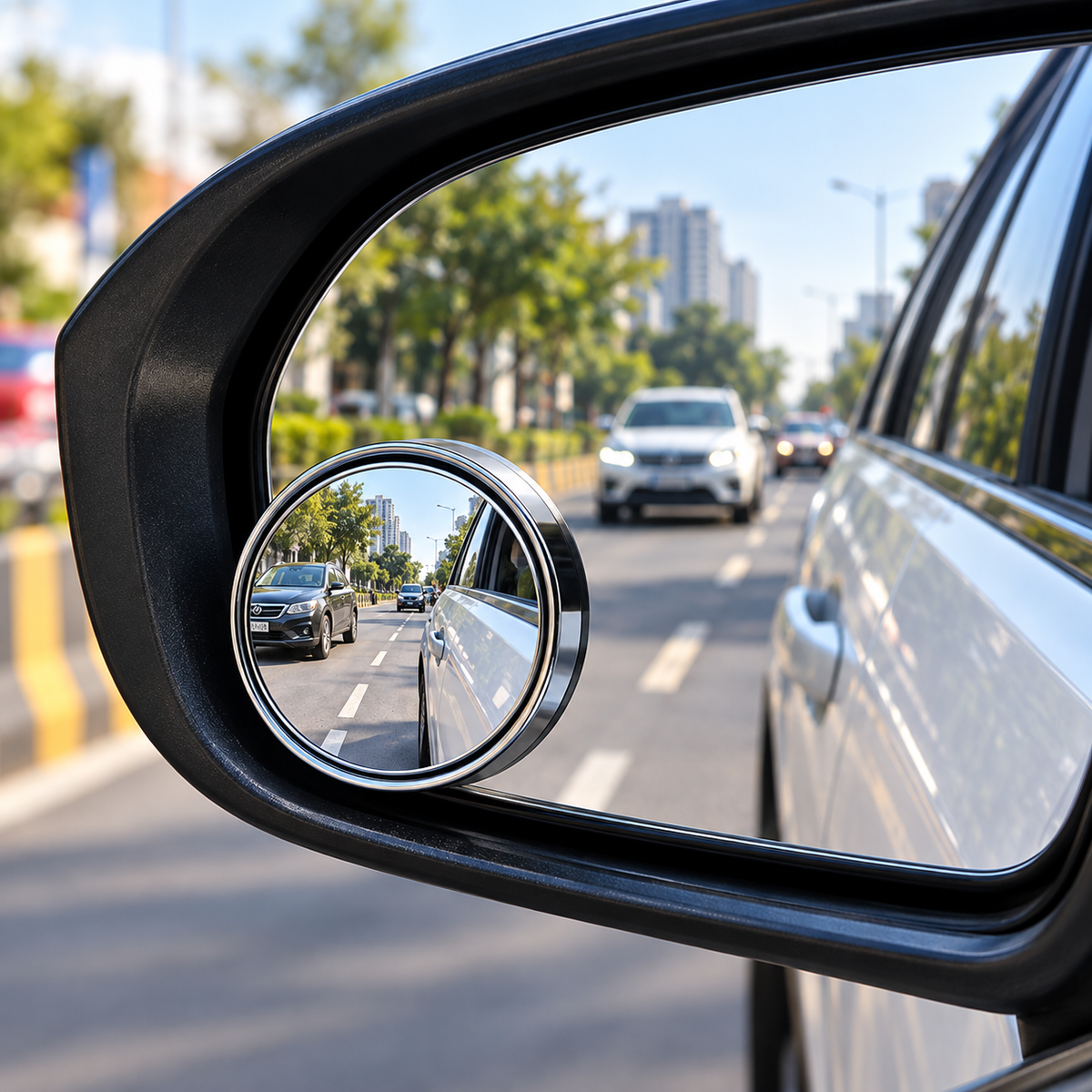 ROVIK Blind Spot Mirror 360° Adjustable Convex Glass